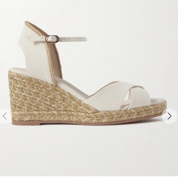 Stuart Weitzman Shoes - Stuart Weitzman Cream Wedge Sandals - never worn